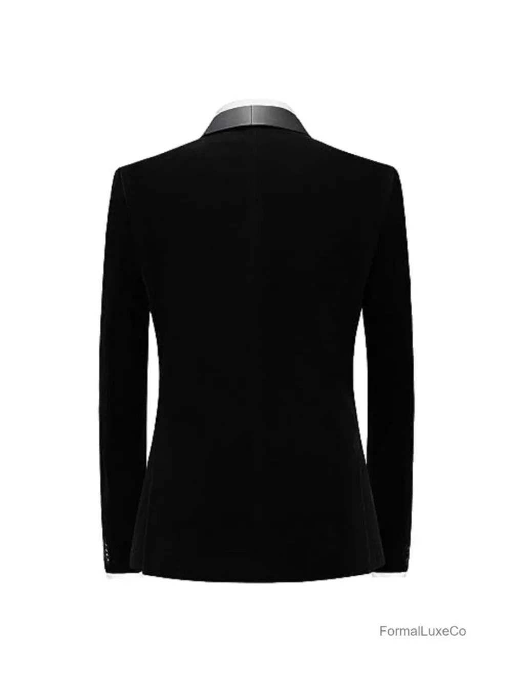 Men's 3 Piece Velvet Slim Fit Suit Tuxedo Shawl Collar Jacket Vest Pants Set